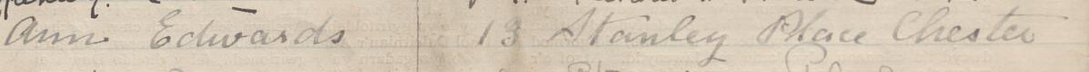 Image of Ann Edwards's signature and address in the petition