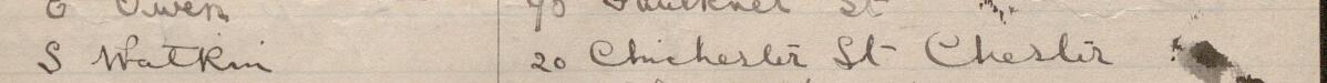 Image of S Watkin's signature and address in the petition