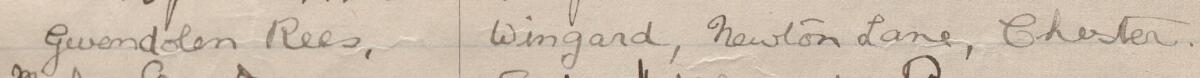 Image of Gwendolen Rees's signature and address in the petition