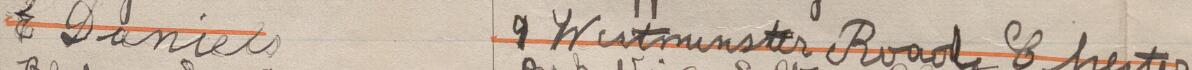 Image of E Daniels's signature and address in the petition