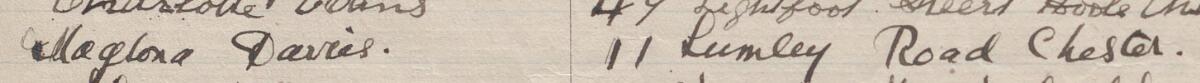 Image of Maglona Davies's signature and address in the petition