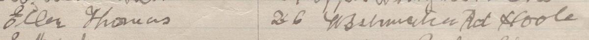 Image of Elen Thomas's signature and address in the petition