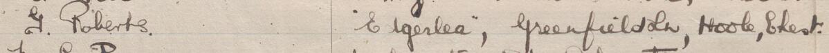 Image of G Roberts's signature and address in the petition