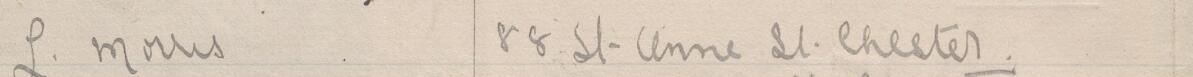 Image of L Morris's signature and address in the petition