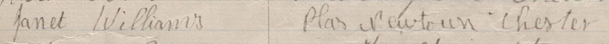 Image of Janet Williams's signature and address in the petition