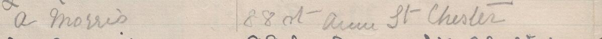 Image of A Morris's signature and address in the petition