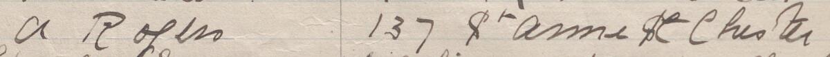 Image of A Rogers's signature and address in the petition
