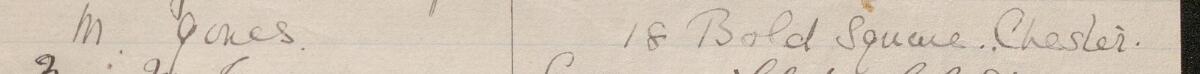 Image of M Jones's signature and address in the petition