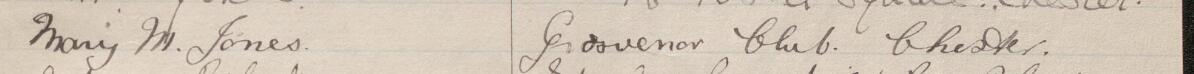 Image of Mary M Jones's signature and address in the petition