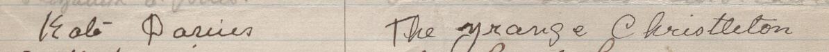 Image of Kate Davies's signature and address in the petition