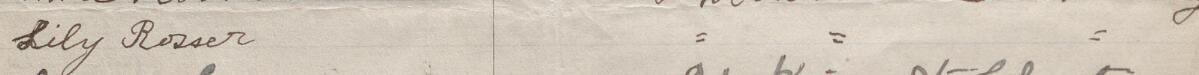 Image of Lily Rosser's signature and address in the petition