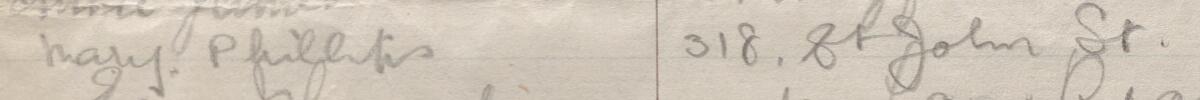 Image of Mary Phillips's signature and address in the petition