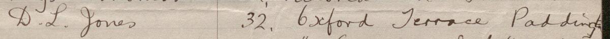 Image of D L Jones's signature and address in the petition