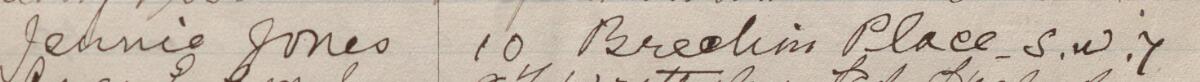 Image of Jennie Jones's signature and address in the petition