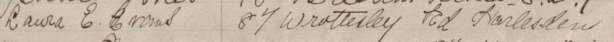 Image of Laura E Evans's signature and address in the petition