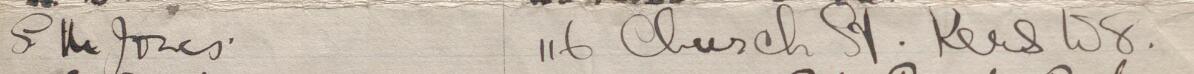 Image of S M Joned's signature and address in the petition