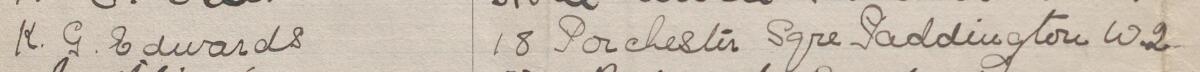 Image of K G Edwards's signature and address in the petition