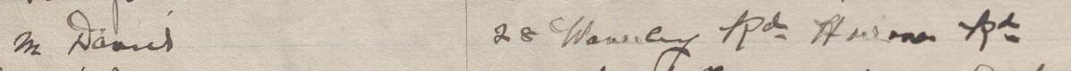 Image of M Davies's signature and address in the petition