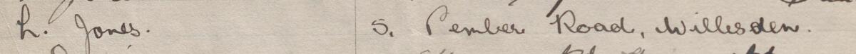 Image of L Jones's signature and address in the petition