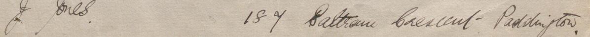 Image of J Jones's signature and address in the petition