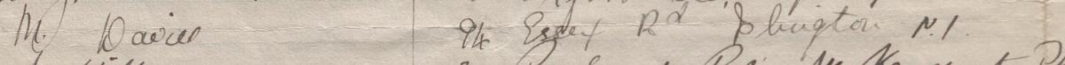 Image of M Davies's signature and address in the petition