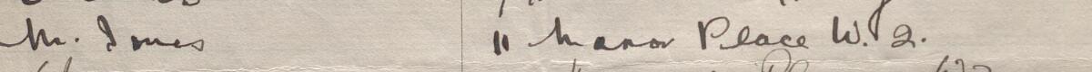 Image of M Jones's signature and address in the petition