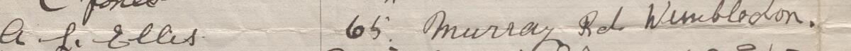 Image of A L Ellis's signature and address in the petition