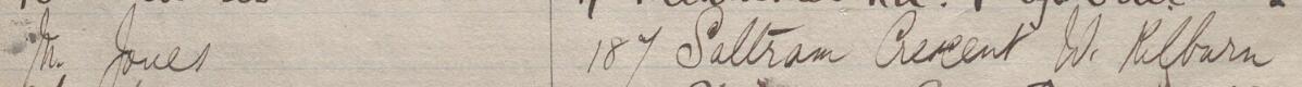 Image of M Jones's signature and address in the petition