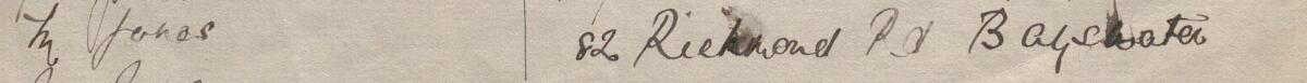 Image of M Jones's signature and address in the petition