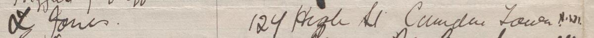 Image of L Jones's signature and address in the petition