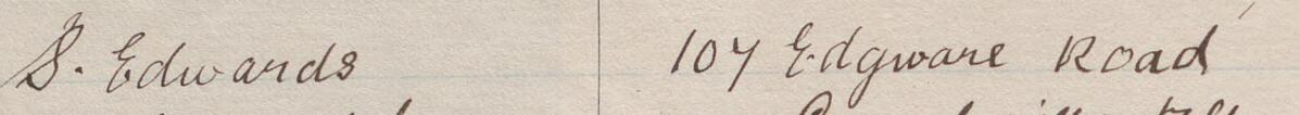 Image of S Edwards's signature and address in the petition