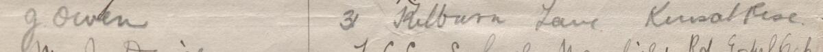 Image of J Owen's signature and address in the petition