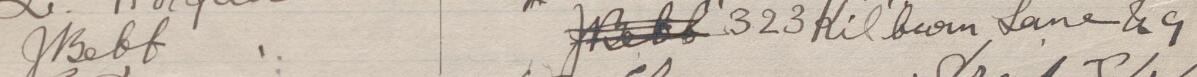 Image of J Bebb's signature and address in the petition