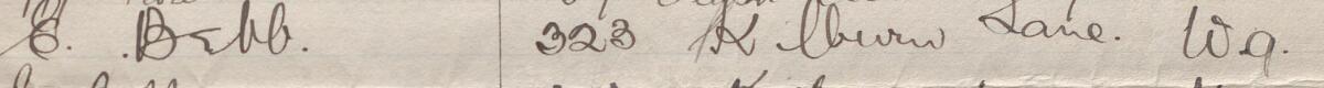 Image of C Bebb's signature and address in the petition