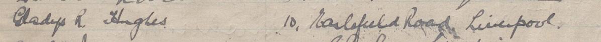 Image of Gladys R Hughes's signature and address in the petition