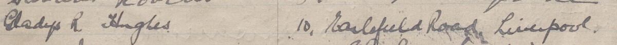 Image of Gladys R Hughes's signature and address in the petition
