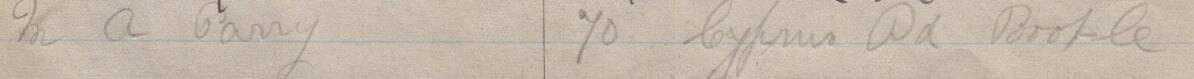Image of M A Parry's signature and address in the petition