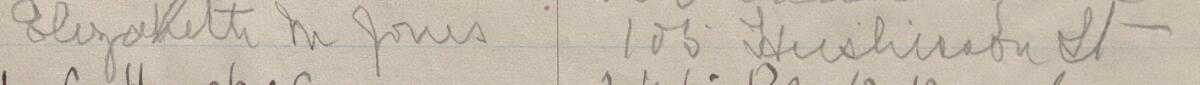 Image of Elizabeth M Jones's signature and address in the petition