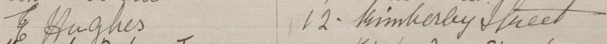 Image of E Hughes's signature and address in the petition