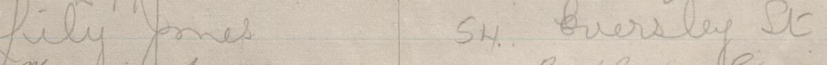 Image of Lily Jones's signature and address in the petition