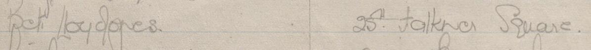 Image of Beti Lloyd Jones's signature and address in the petition