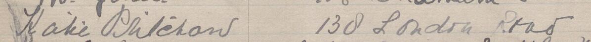 Image of Katie Pritchard's signature and address in the petition