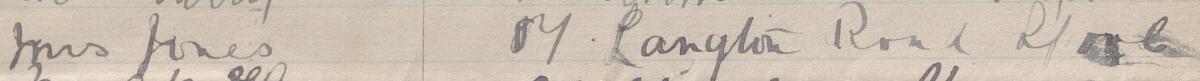 Image of Mrs Jones's signature and address in the petition