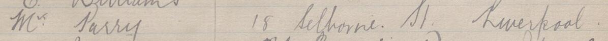 Image of Mrs Parry's signature and address in the petition