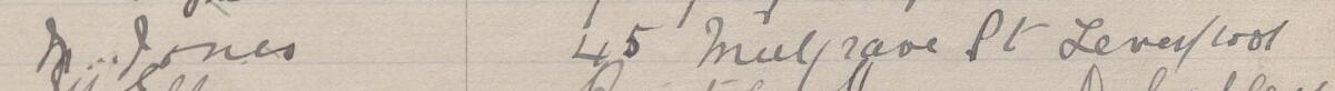 Image of M Jones's signature and address in the petition