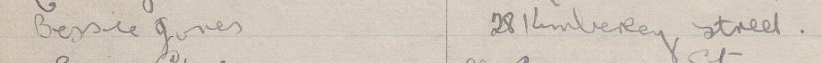 Image of Bessie Jones's signature and address in the petition
