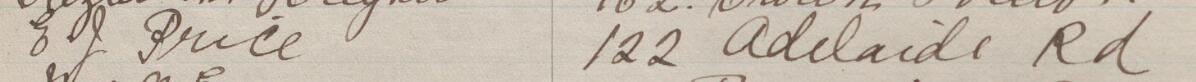 Image of E J Price's signature and address in the petition