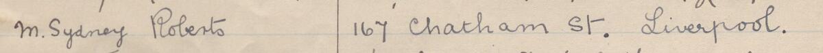 Image of M Sydney Roberts's signature and address in the petition