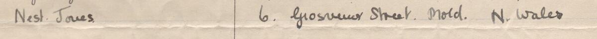Image of Nest Jones's signature and address in the petition