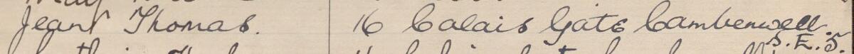 Image of Jean Thomas's signature and address in the petition